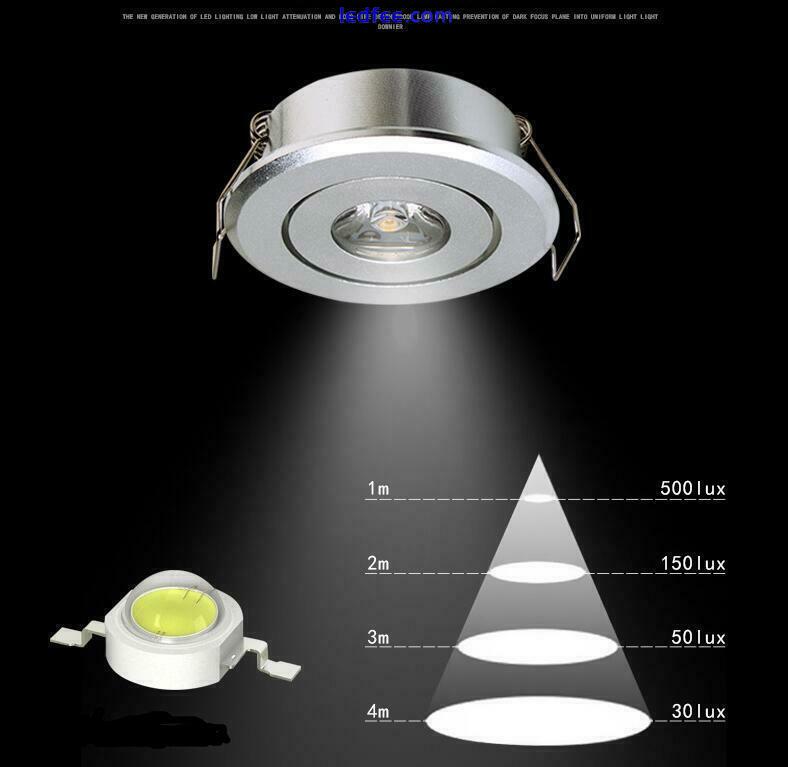 6/12pcs Cabinet Light 1W MINI High Power Recessed Led Downlight with LED Driver  1 