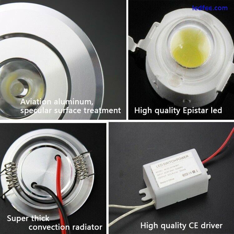 6/12pcs Cabinet Light 1W MINI High Power Recessed Led Downlight with LED Driver  3 