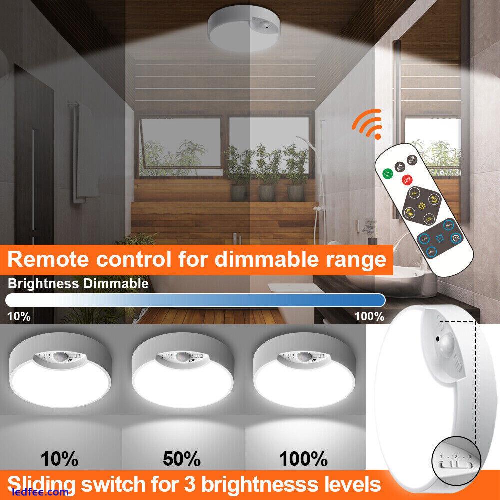 LED Ceiling Light PIR Motion Sensor Battery Bathroom Kitchen Hallway Home Lamps 5 