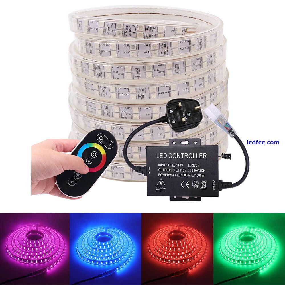 RGB Colour Changing LED Strip 220V 5050 IP67 Waterproof Commercial Rope Lights 0 