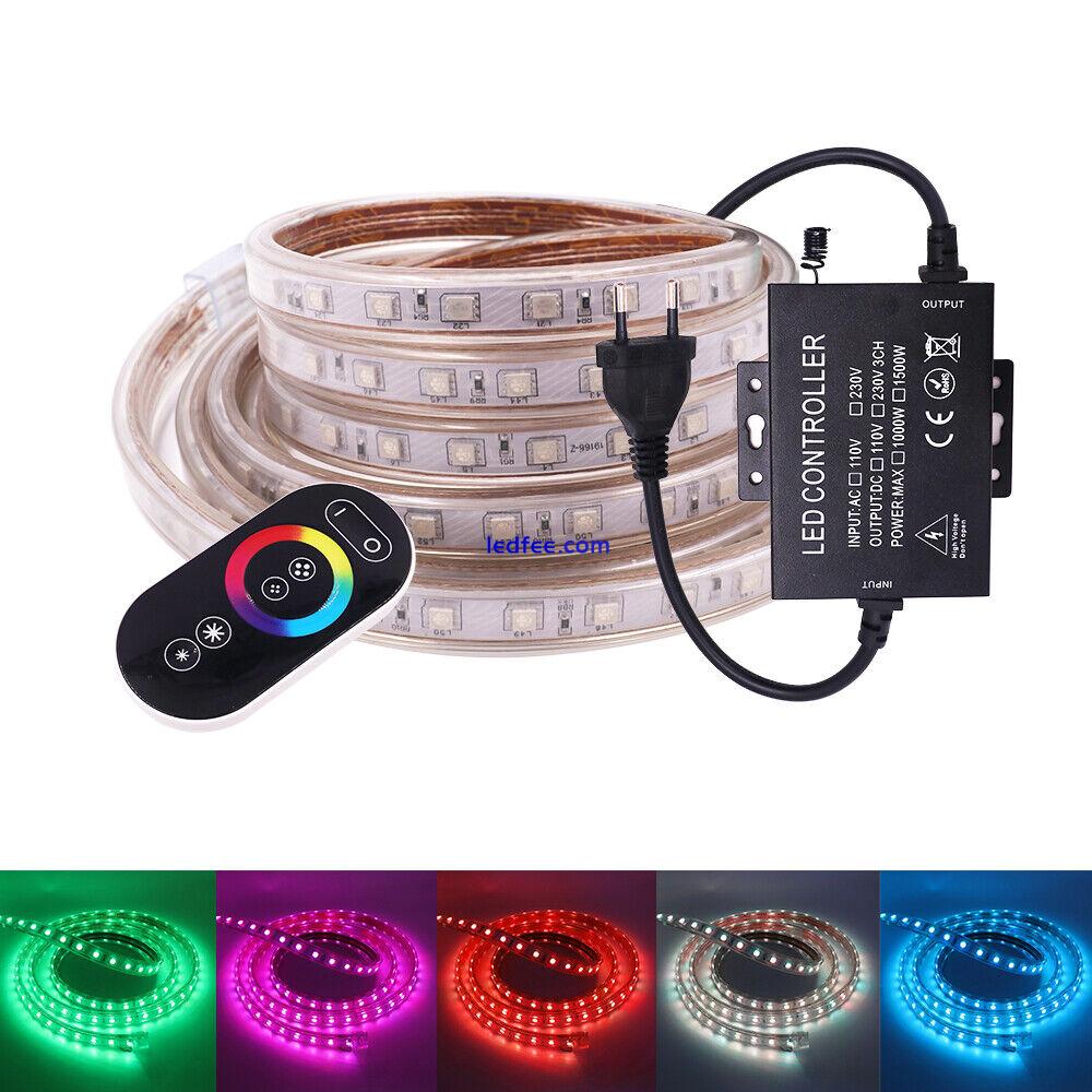 RGB Colour Changing LED Strip 220V 5050 IP67 Waterproof Commercial Rope Lights 1 