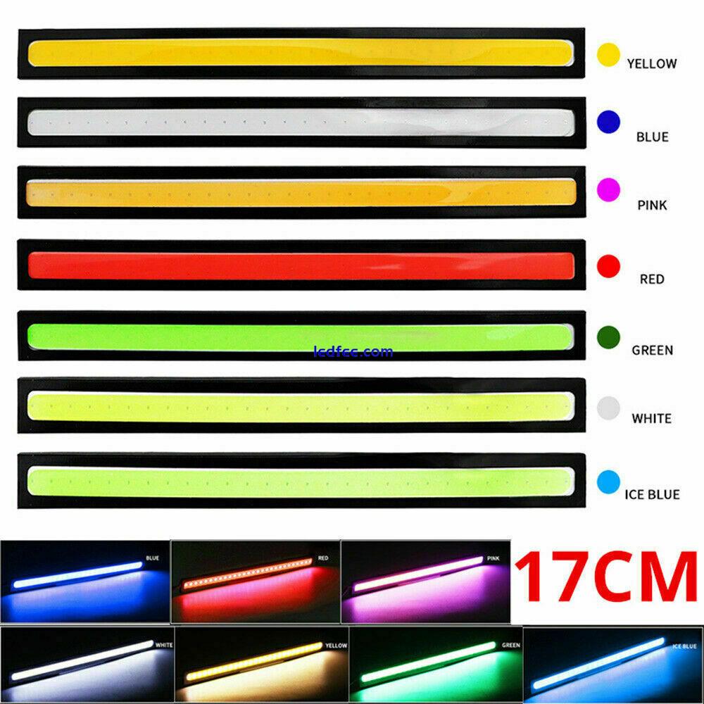 COB LED Strip DRL Driving Fog Lamp 17CM waterproof Car Daytime Running Light 12V 0 