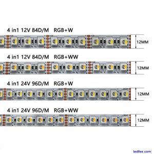 1-5m 4in1 RGBW RGBWW 5050 Led Strip Light 60/120Led/m Flexible Tape lamp 12V 24V