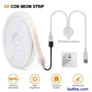 USB Neon COB LED Strip Lights PIR Sensor Motion Night Lamp Waterproof IP67 Lamp