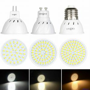 GU10 MR16 E27 LED Spotlight Bulbs 3W 5W 7W 2835 SMD 220V 12V White Lamp For Home