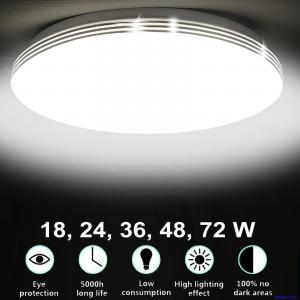 LED Ceiling Light Round Panel Down Lights Bathroom Kitchen Living Room Wall Lamp