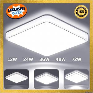 Modern LED Ceiling Light Square Panel Down Lights Bathroom Kitchen Bedroom Lamp