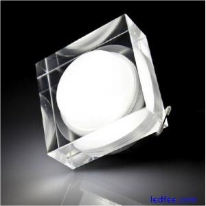 Crystal LED Ceiling Recessed Light Fixture Dimmable/N Square Lamp Lobby Cabinet