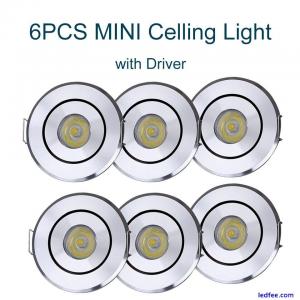 6/12pcs Cabinet Light 1W MINI High Power Recessed Led Downlight with LED Driver 