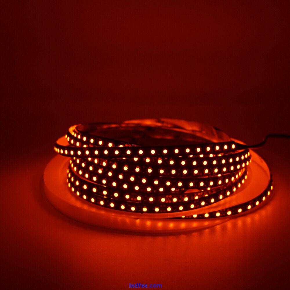 LED Strip Light Orange 600NM Waterproof 3528 5050 black PCB Car Caravan lamp 12V 3 