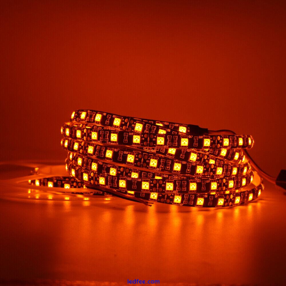 LED Strip Light Orange 600NM Waterproof 3528 5050 black PCB Car Caravan lamp 12V 5 