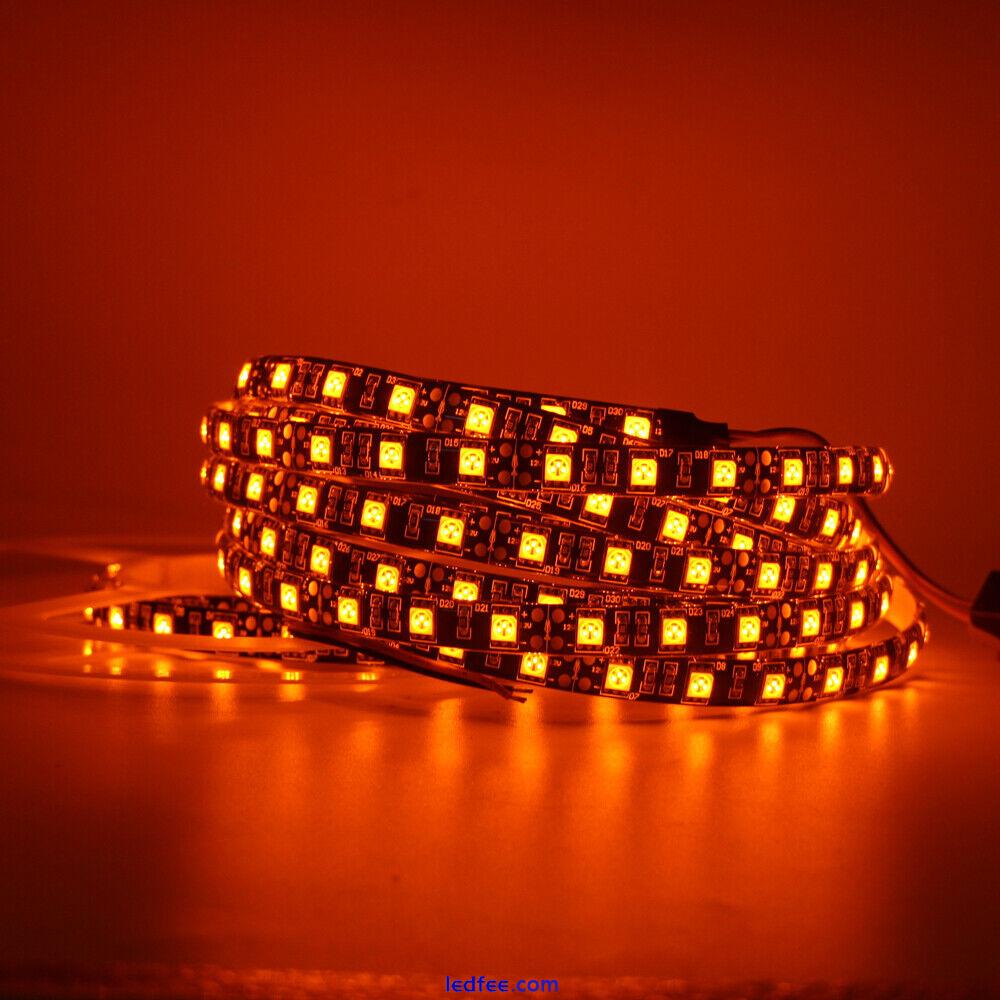 LED Strip Light Orange 600NM Waterproof 3528 5050 black PCB Car Caravan lamp 12V 4 