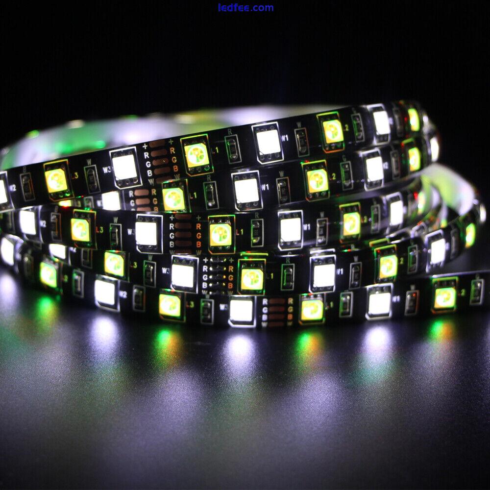 12V 5050 SMD LED Strip lights black PCB Home Flexible Neon Ribbon RGB RGBW RGBWW 1 