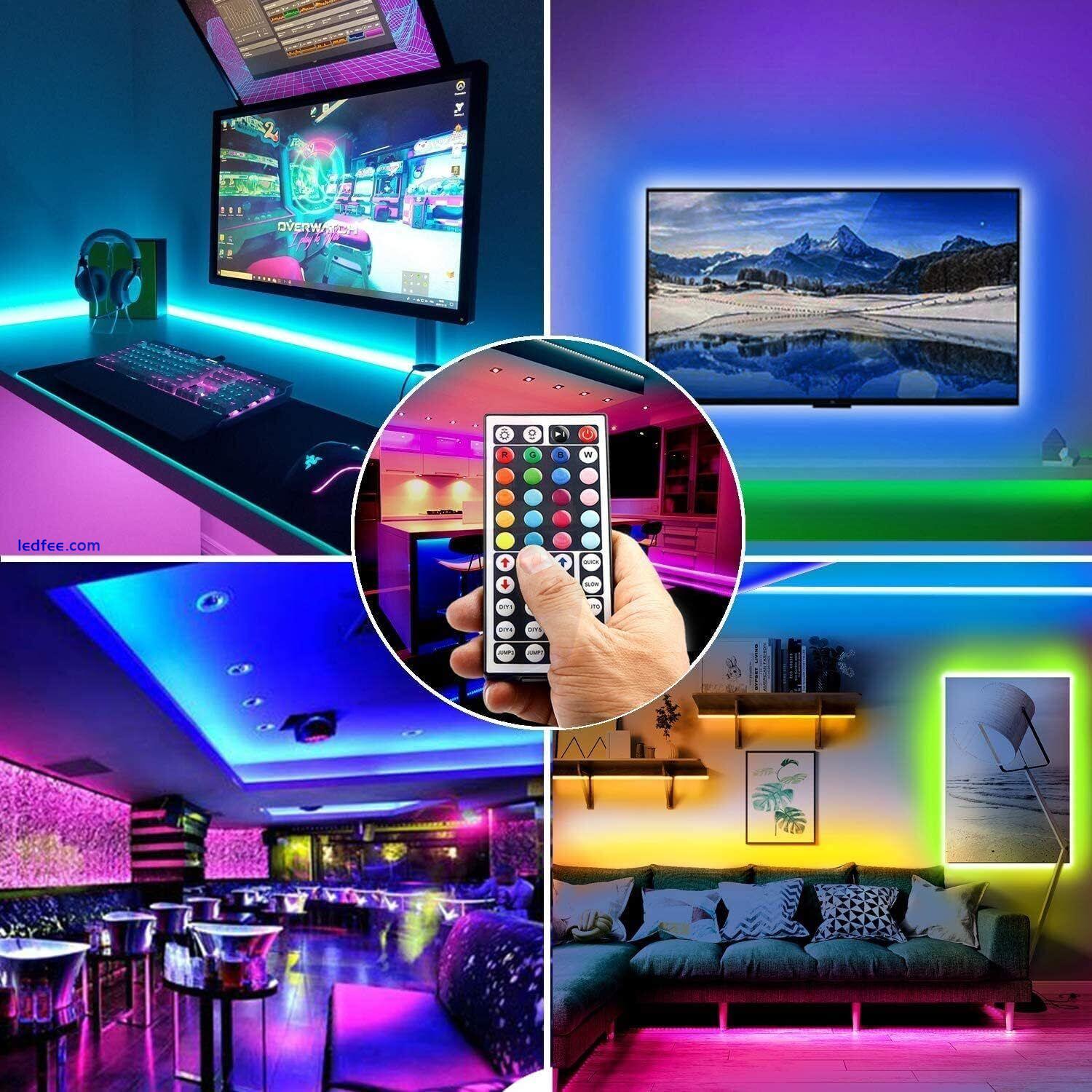 Phopollo Led Strip Light, 30m Led Lights with 44 Keys Remote, Flexible RGB 5 