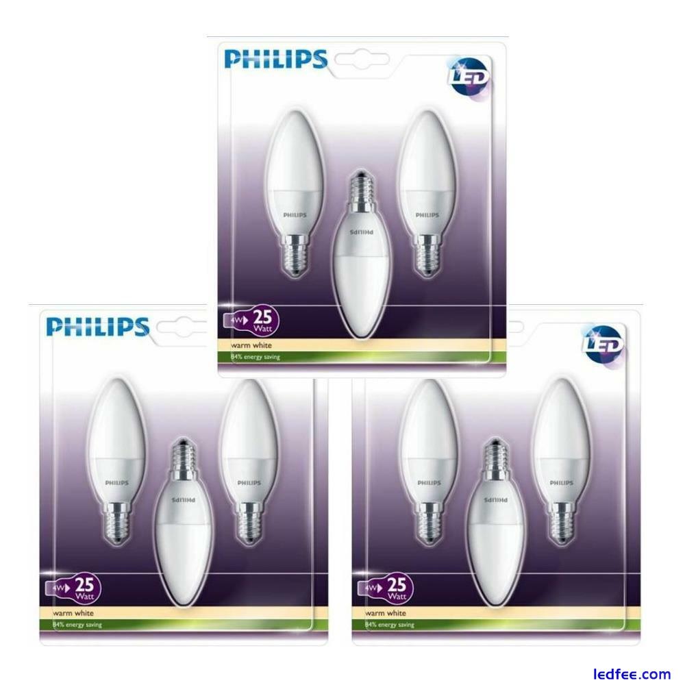 Philips 4W LED Candle  Light E14 SES Bulbs Soft Warm White for Homes 0 