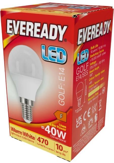 40W LED Golf Ball Light Bulbs E14 SES Energy Saving Warm Cool Daylight White 1 