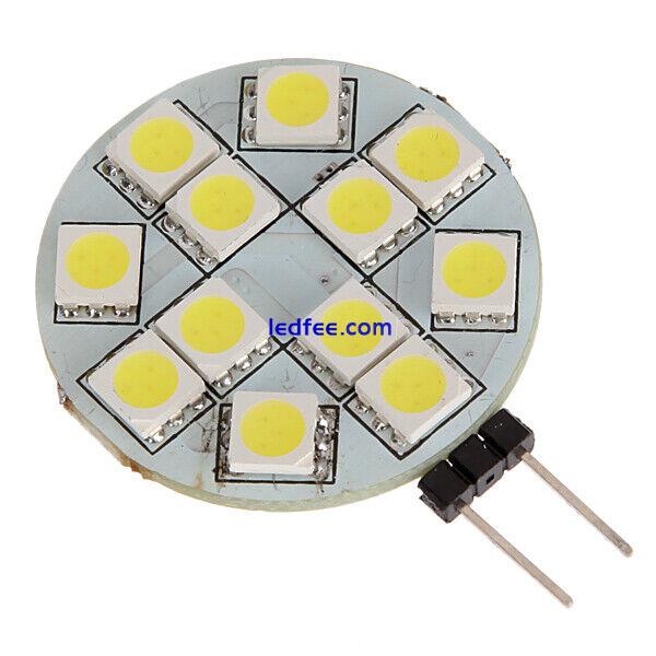 10-40×White G4 12-SMD Base Disc Type Side Pin Marine Reading LED Light Bulbs 3 