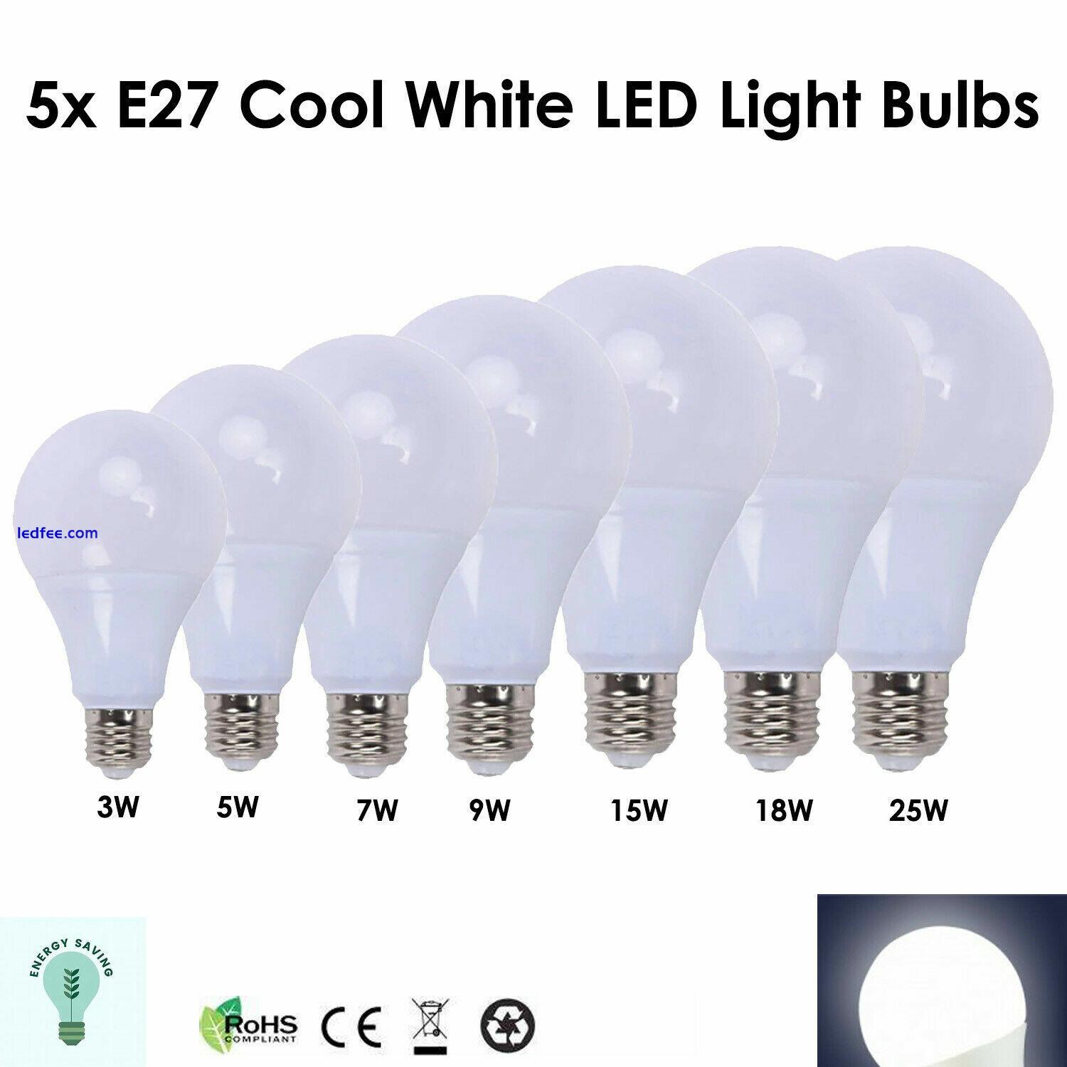 1/5/10 x 3W - 25W LED Bulb E27/ B22 Bayonet GLS Lamp Light Bulbs Cool Warm White 4 