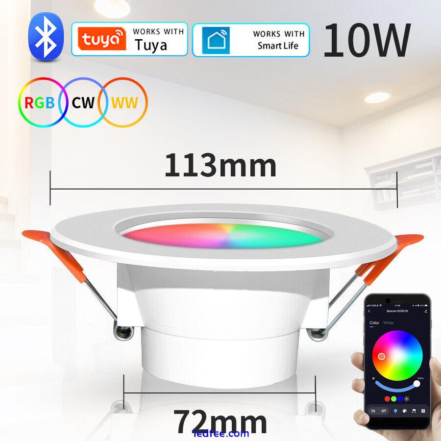 LED Ceiling Lights Colour Changing RGB Downlight Panel Recessed Spotlights Lamp# 0 