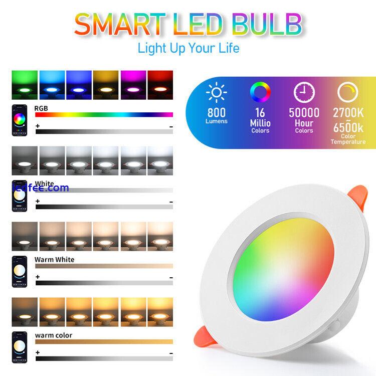 LED Ceiling Lights Colour Changing RGB Downlight Panel Recessed Spotlights Lamp# 2 