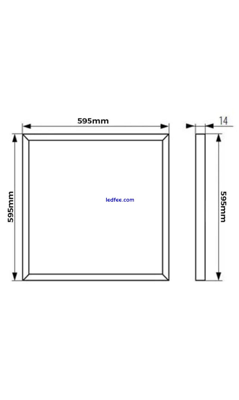 10x 48W Ceiling Suspended Recessed EDGE FRAME LED Panel White Light 600 x 600 0 