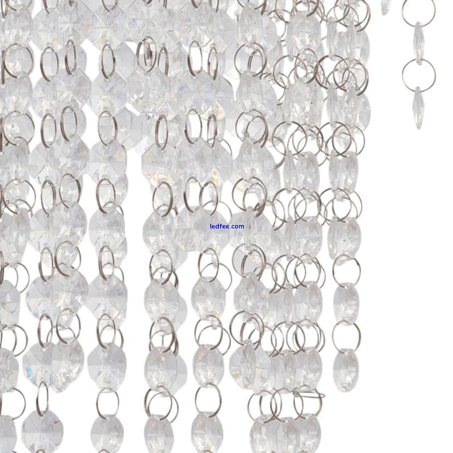 Modern Clear Acrylic Crystal Ceiling Light Shade Easy Fit Pendant Chandelier 3 