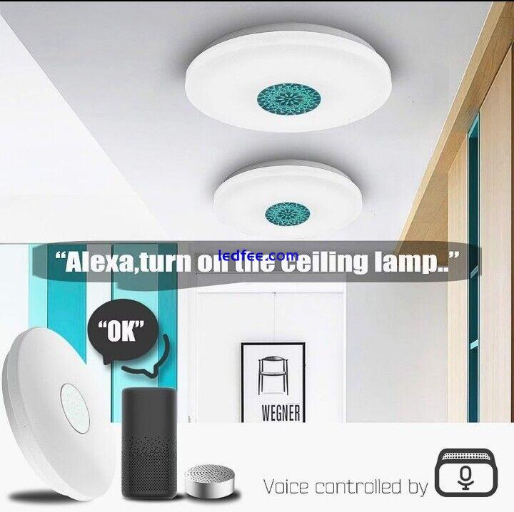 LED WiFi Ceiling Light, Modern 36W Dimmable LED Smart Ceiling Light,Alexa 3 