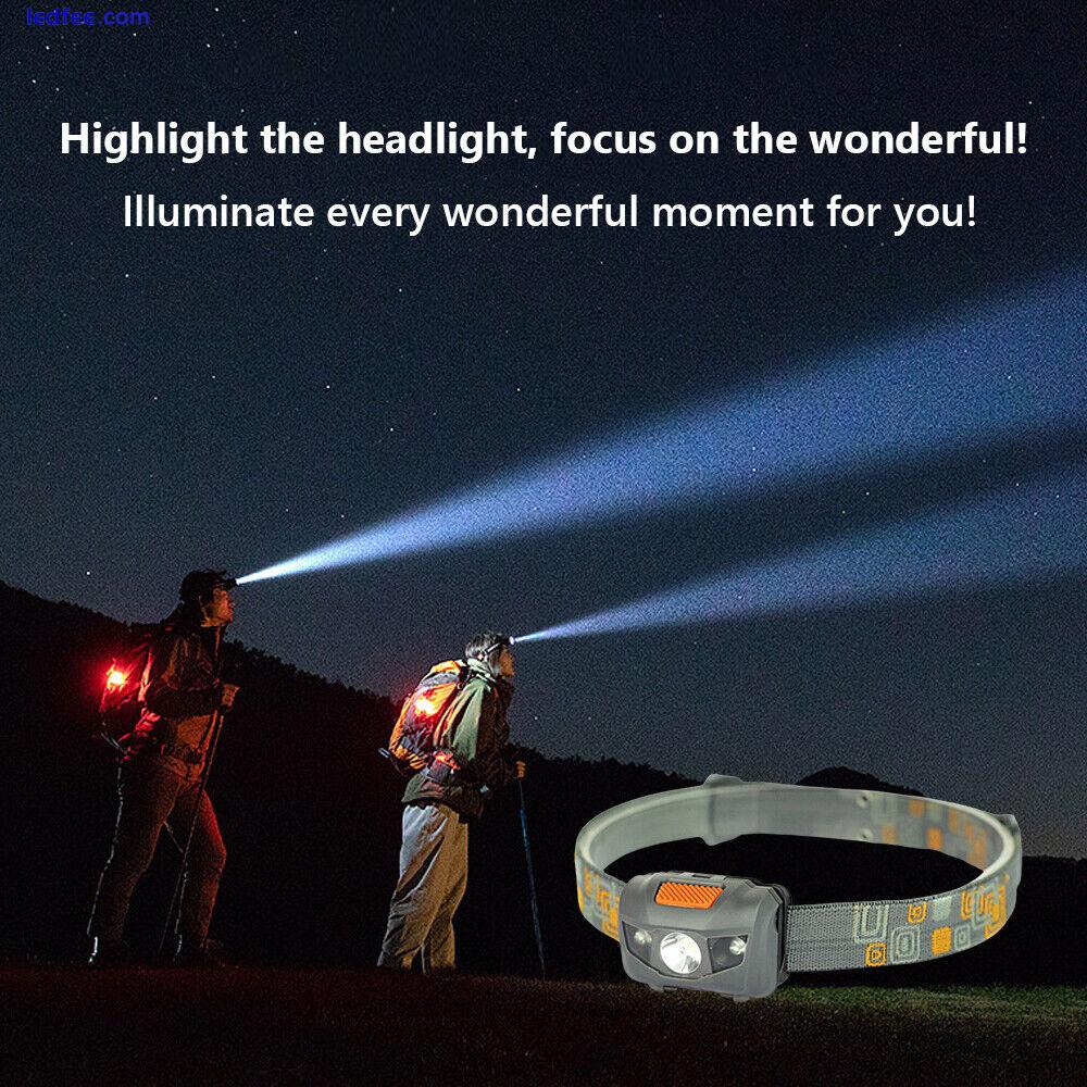 2X Super Bright Waterproof Head Torch Headlight LED USB Rechargeable Headlamp UK 1 