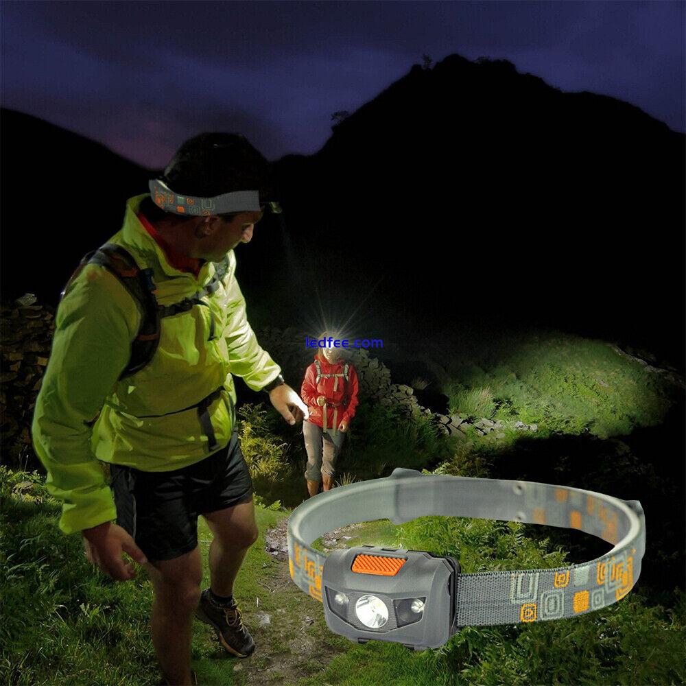 2X Super Bright Waterproof Head Torch Headlight LED USB Rechargeable Headlamp UK 0 