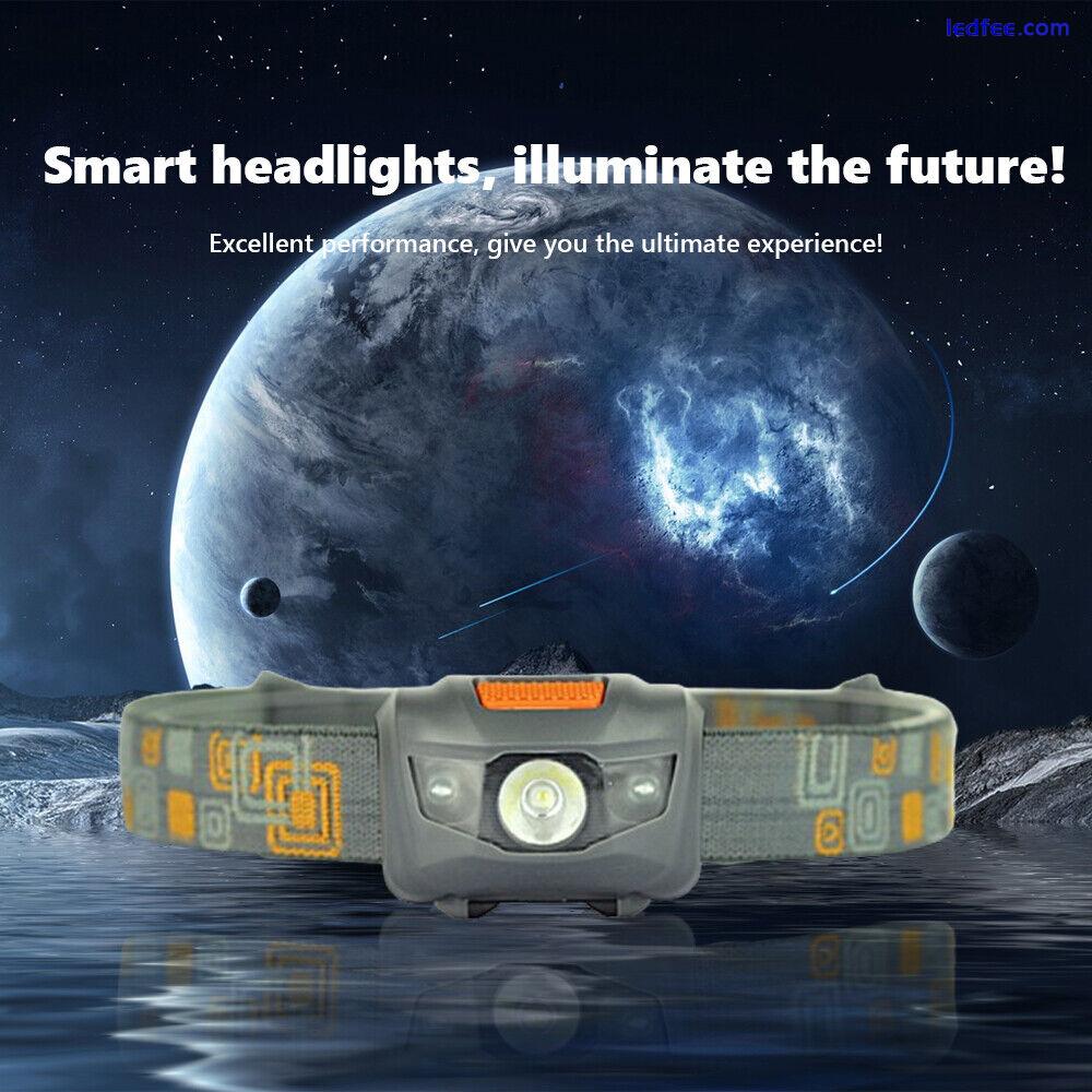 2X Super Bright Waterproof Head Torch Headlight LED USB Rechargeable Headlamp UK 5 