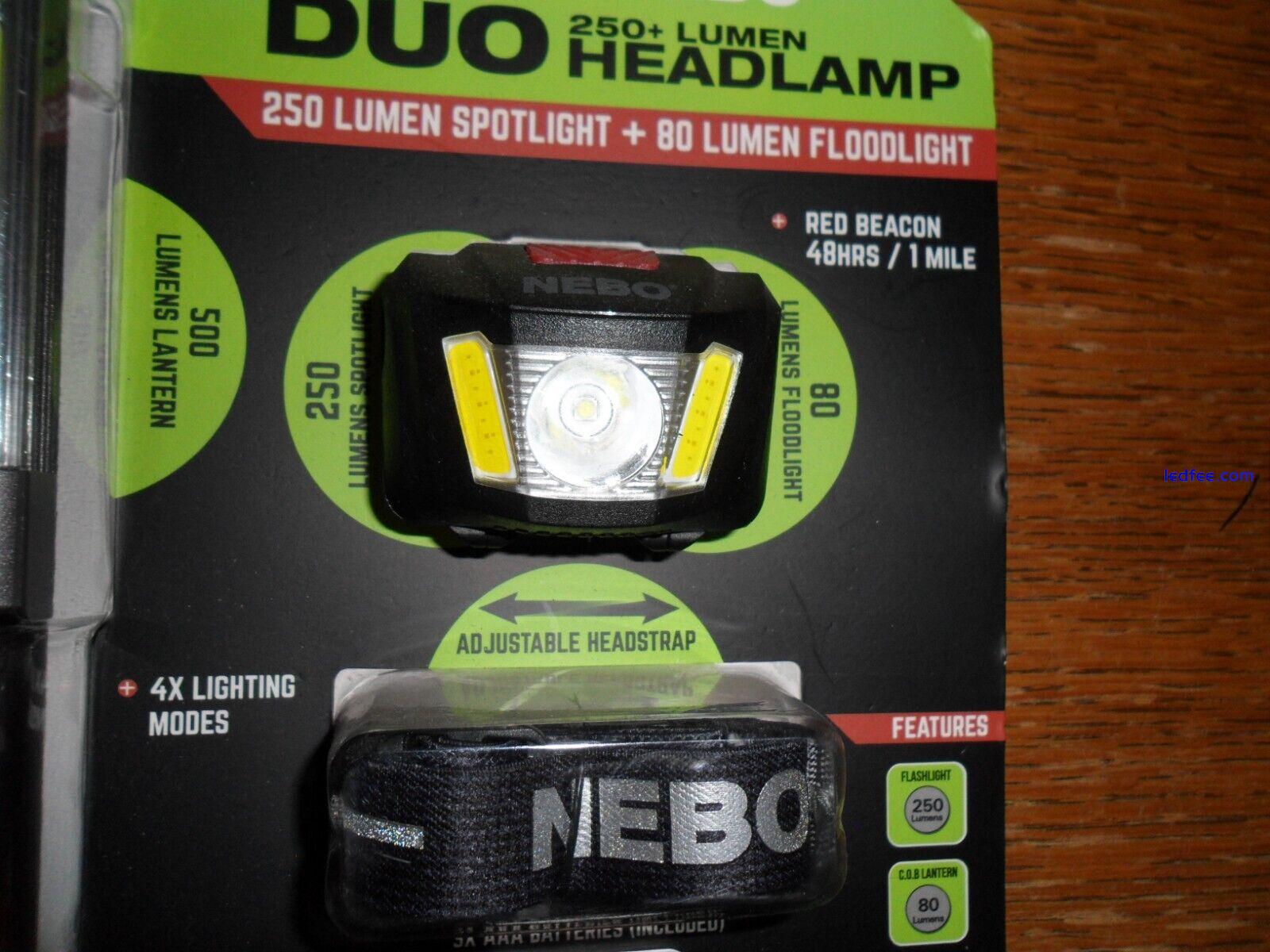 NEBO - Combo Pack - Big Larry 2 and Duo 250+ Lumen  Headlamp NEW Free P & P 0 