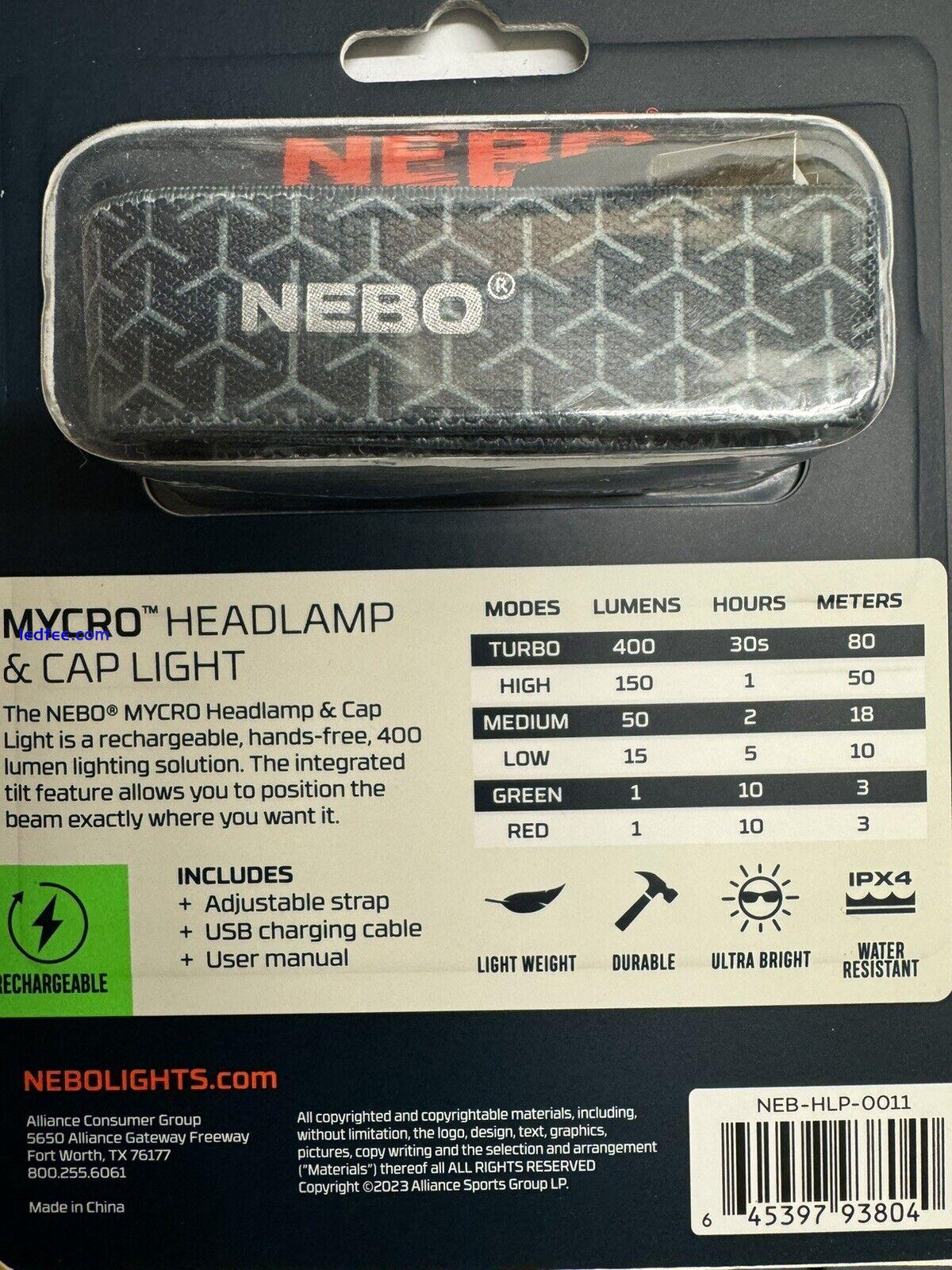 NEW MYCRO NEBO Headlamp & Cap Light NEB-HLP-0011 0 