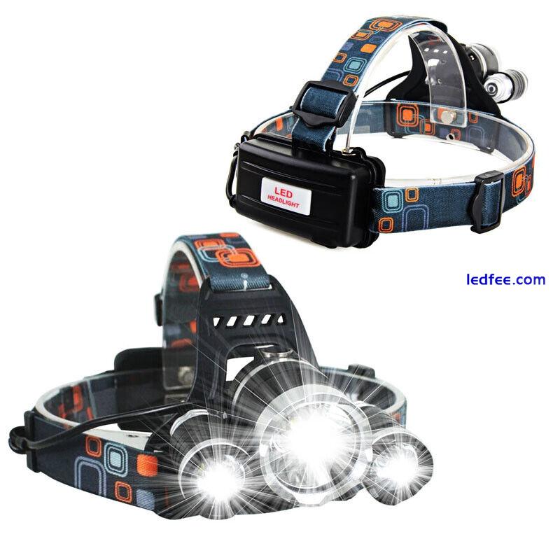 LED Rechargeable Headlamp Hunting Night Headlight Bike Flashlight Torch Outdoor 0 