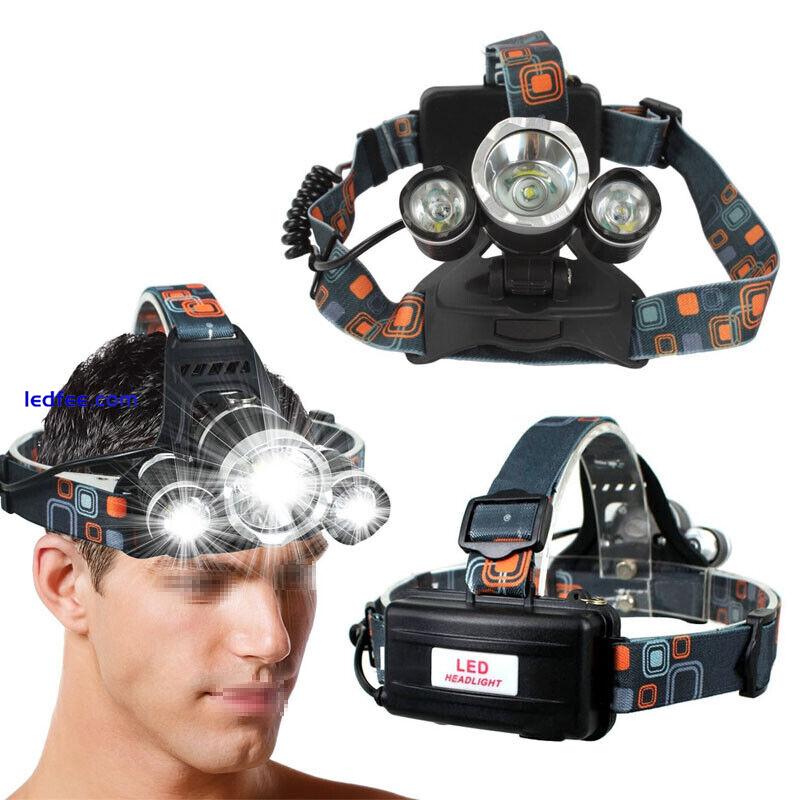 LED Rechargeable Headlamp Hunting Night Headlight Bike Flashlight Torch Outdoor 1 