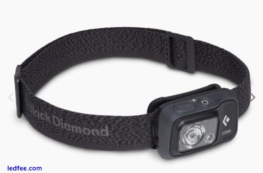 Black Diamond Cosmo 350 Lumen Head Torch Hybrid Dual Fuel New Unopn Graphite JL1 3 