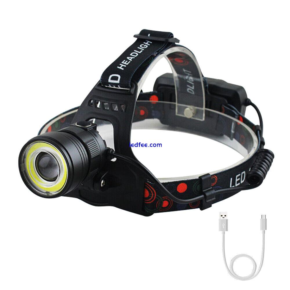 BORUIT LED Headlight Headlamp Head Torch  18650 Rechargeable Camping Lamp Light 0 