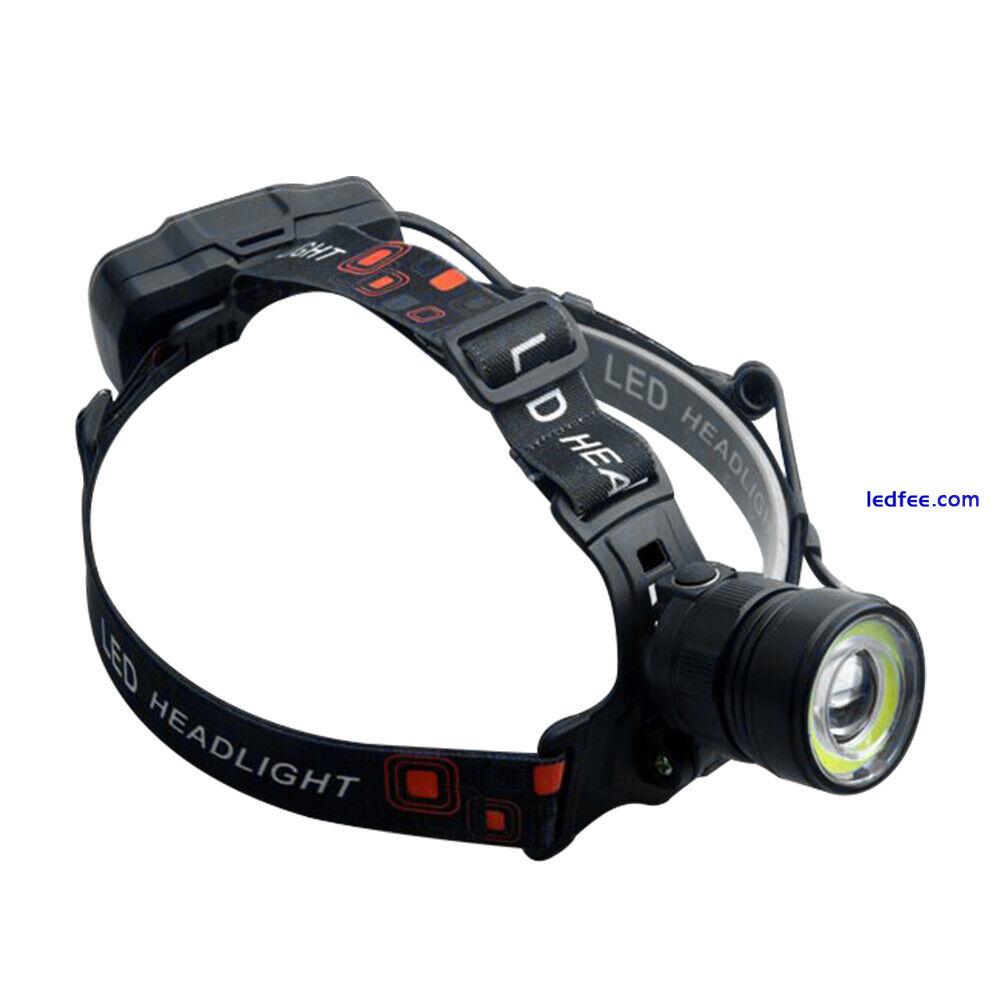 BORUIT LED Headlight Headlamp Head Torch  18650 Rechargeable Camping Lamp Light 4 