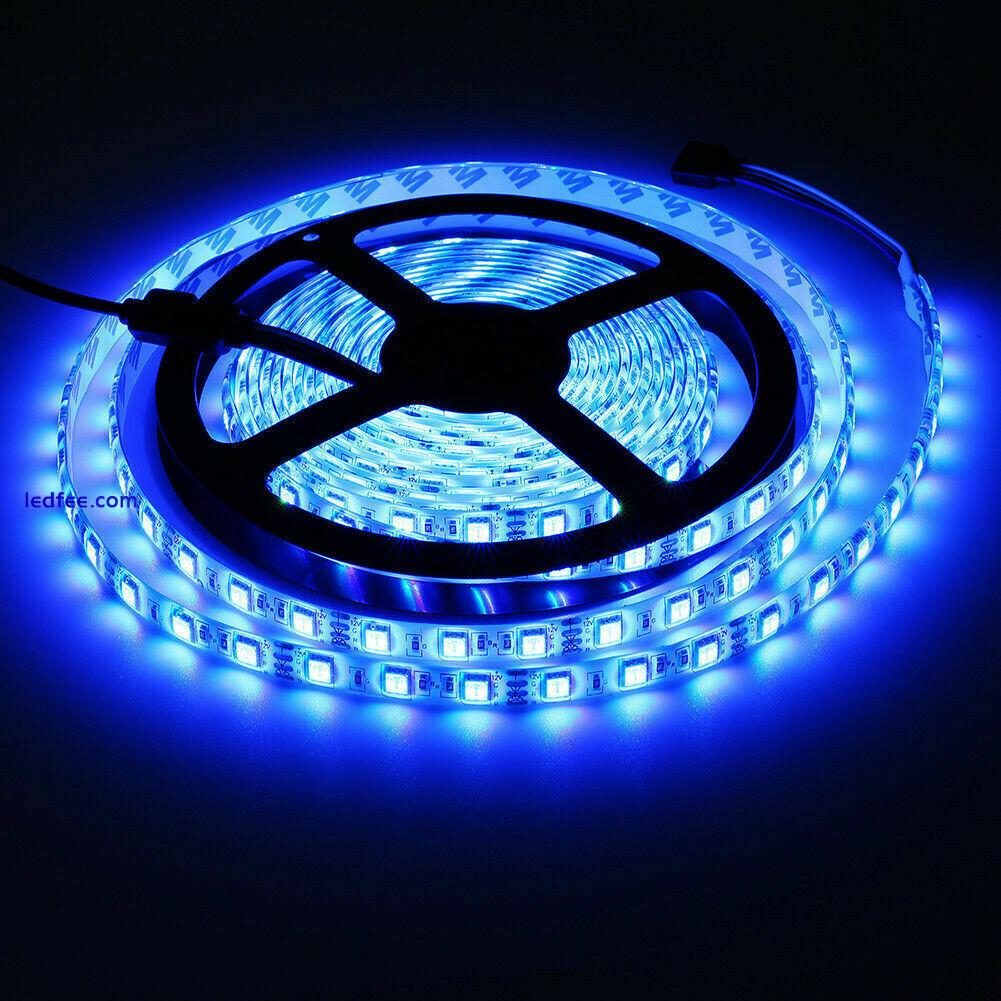 5M 10M SMD 5050 RGB White Waterproof 300 LED Flexible 3M Tape Strip Light DC 12V 4 