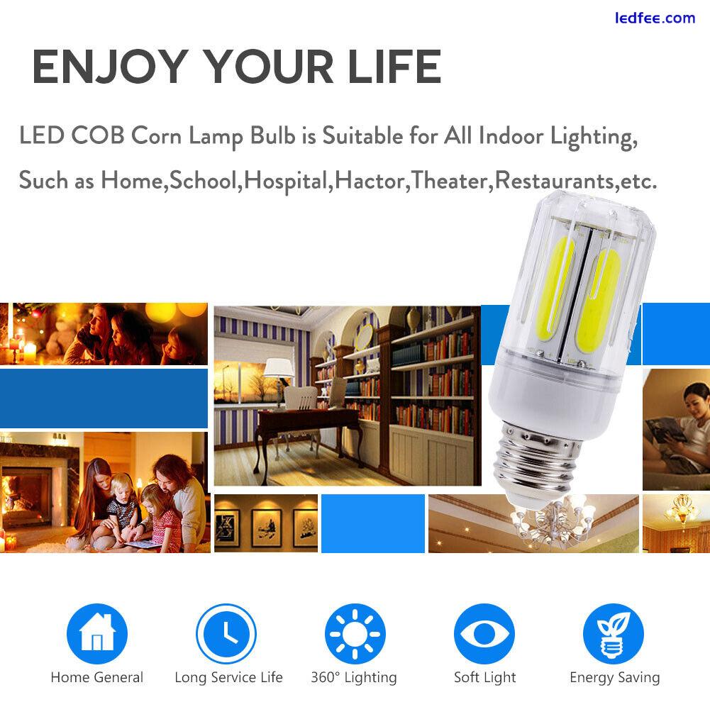 COB LED Corn Light E27 E26 E12 B22 E14 12W 16W Super Bright 85-265V Light Bulb 4 