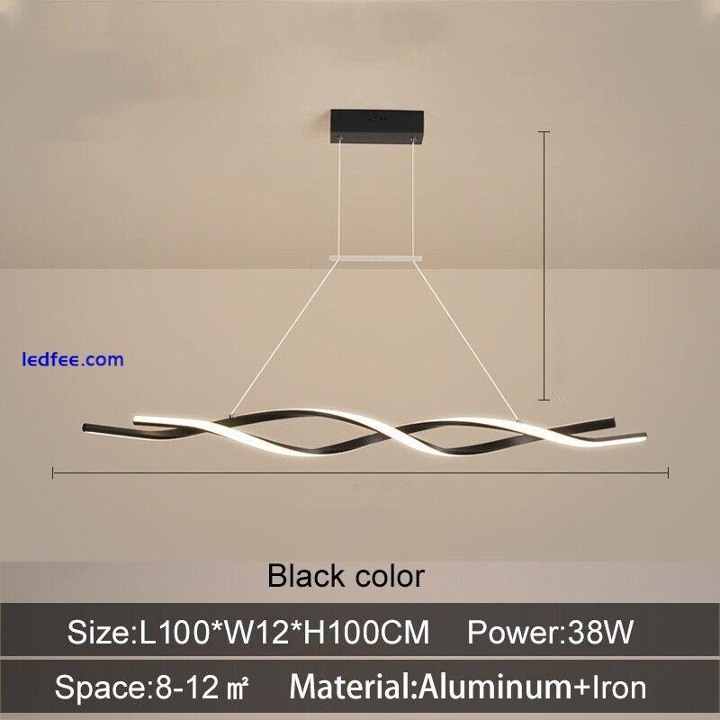 LED Pendant Light Kitchen Lamp Home Bar Chandelier Lighting Black Ceiling Lights 0 