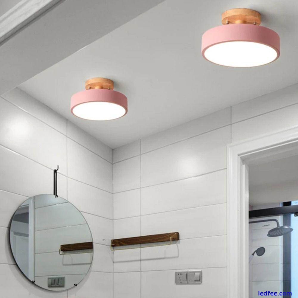 Wood LED Ceiling Lights Minimalist Spotlights  Cloakroom Dining Room 4 