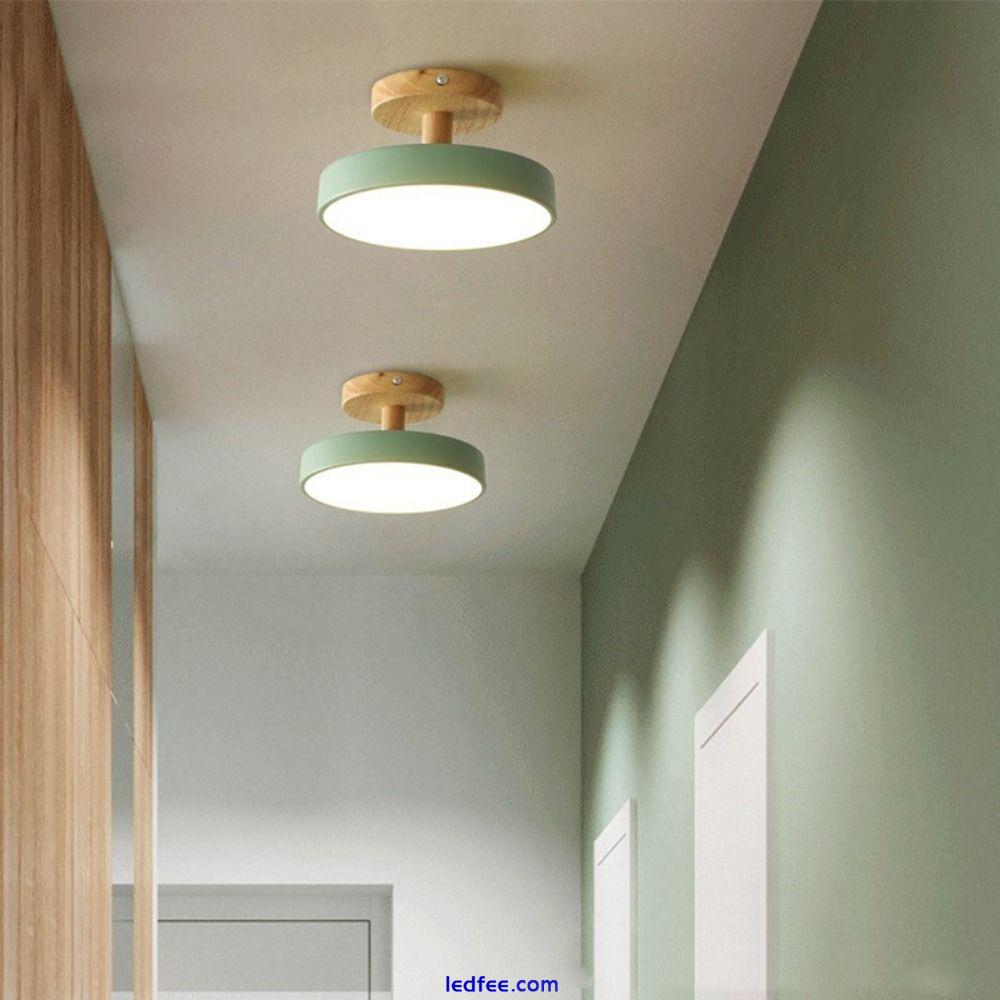 Wood LED Ceiling Lights Minimalist Spotlights  Cloakroom Dining Room 1 