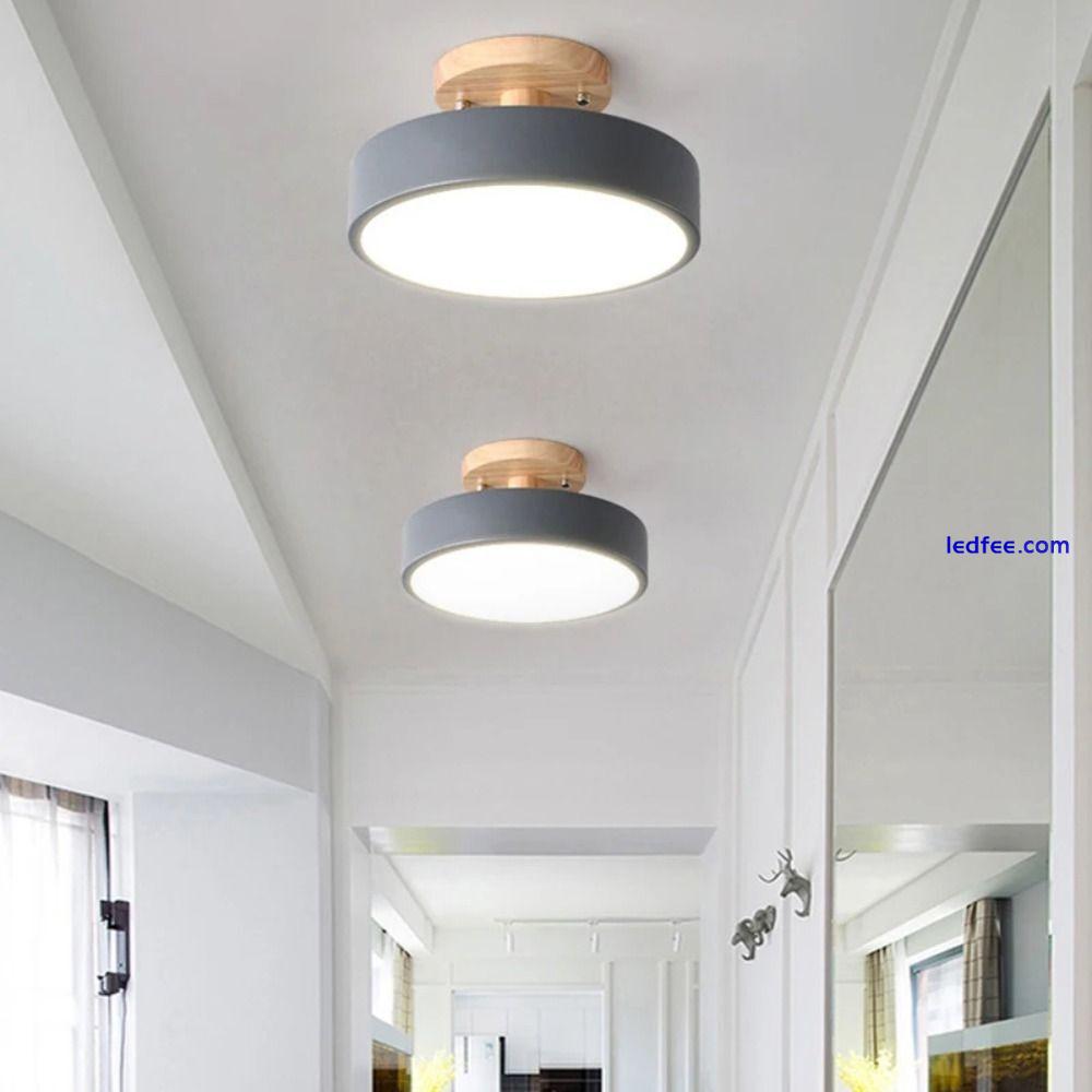 Wood LED Ceiling Lights Minimalist Spotlights  Cloakroom Dining Room 5 