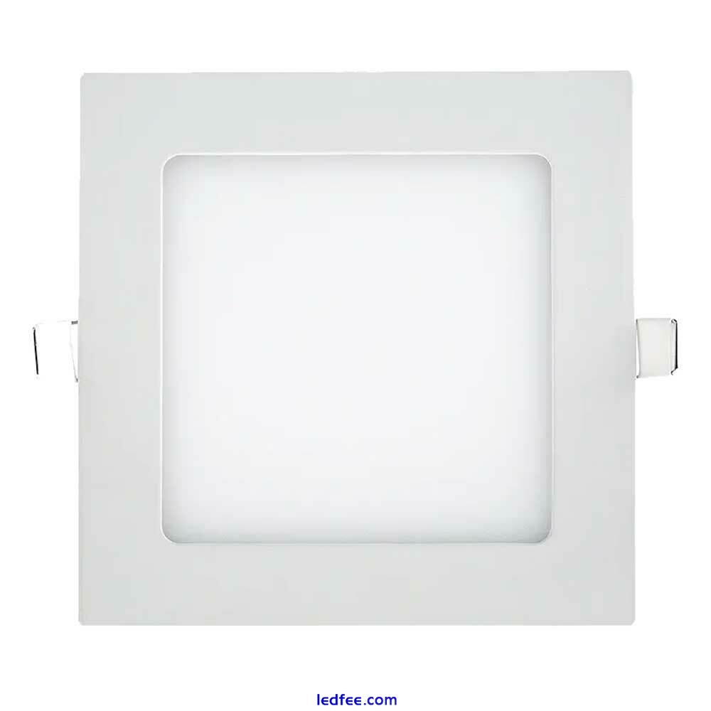 6W LED Ceiling Recessed Ultra Slim Panel Down Light Square Bathroom Kitchen Lamp 0 