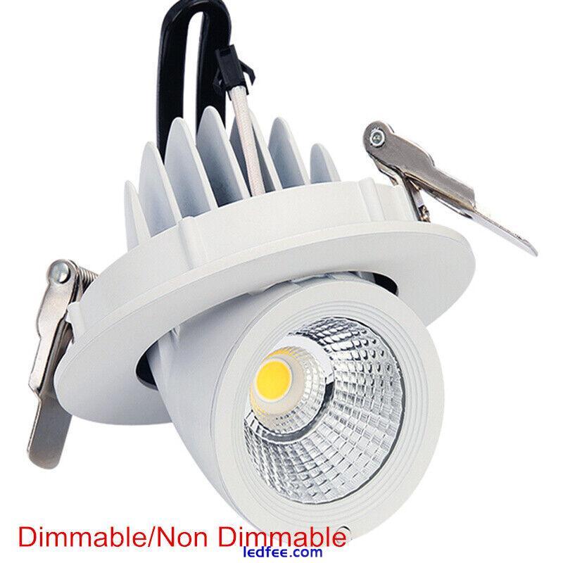 Dimmable LED Spotlight Elephant Nose Lamp Embedded Ceiling Wall COB Down light  4 