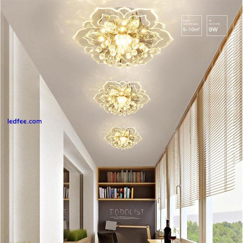 20cm 9W Modern Crystal LED Ceiling Light Fixture Hallway Pendant Lamp ChandeB Sp 4 