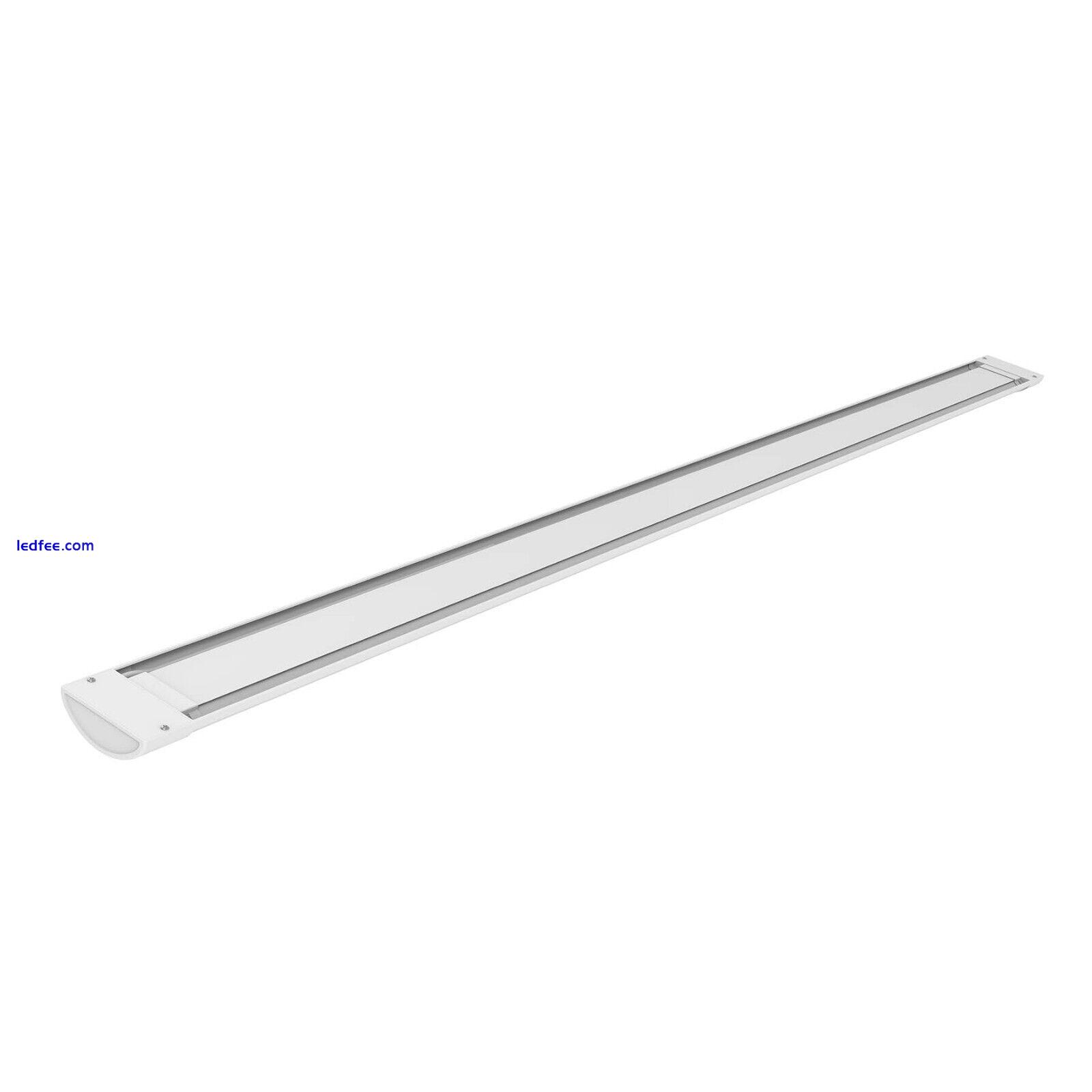 LED Slimline Batten Light Office Garage Ceiling Lamp 4FT 5FT 4CCT 3000K-6500K 2 