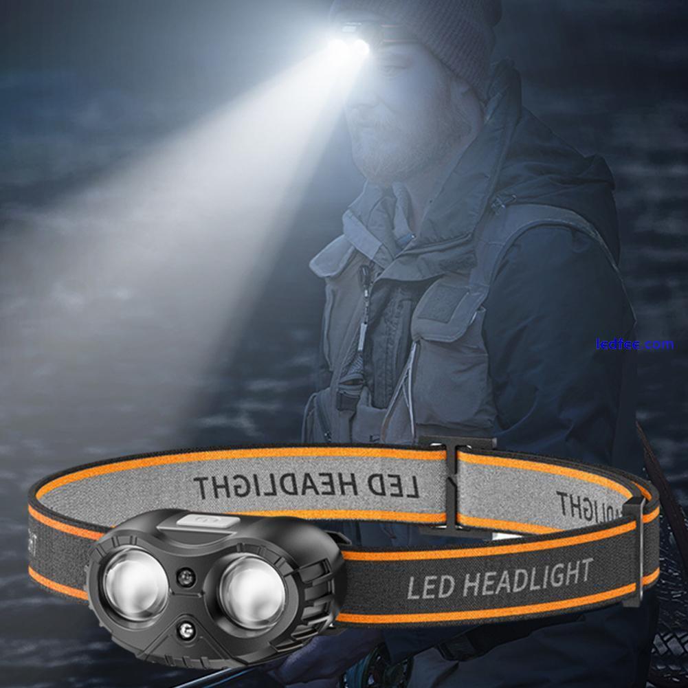 Waterproof LED Head Torch with USB Rechargeable Super Bright Band, 0 