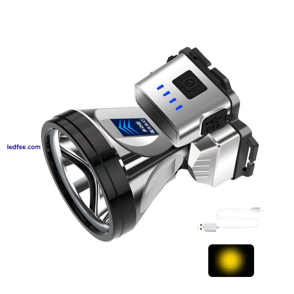 Headlamp LED Strong Headlight Super Bright Rechargeable Head Flashl UK 2 