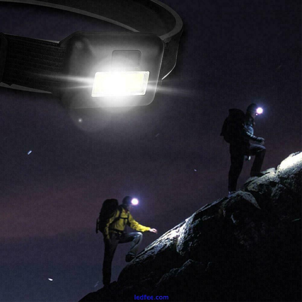 1PC Waterproof Mini COB LED Torch Headlights Lightweight High Power E0Z4 4 